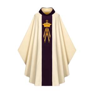 Lourd confortable clergé saint culte élégant broderie croix détaillant Polyester tissu Chasuble Robes - Product Image 6