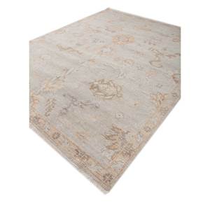 Tapis en laine noué à la main Erbe Gold, motif médaillon abstrait, pour salon, chambre d'adolescent, couloir, tapis rectangulaire fait main - Rgs-1503 - Product Image 2