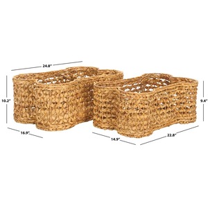 Panier en jacinthe d'eau en forme d'os, panier de rangement fait à la main, vente en gros, écologique, fabriqué au Vietnam - Product Image 2