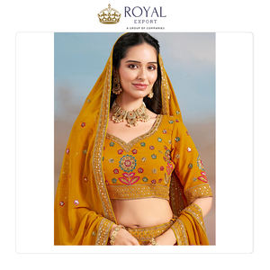 Bas prix dernier créateur de mode vêtements de mariage traditionnel Premium Georgette vêtements indiens Lehenga Choli à vendre - Product Image 5