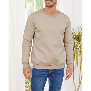 เสื้อสเวตเตอร์คอกลมแบบสวมหัวคอกลมผ้าคอตตอนผสมโลโก้ที่กำหนดเองทรงโอเวอร์ไซส์ผ้าคอตตอน100% - Product Image 6