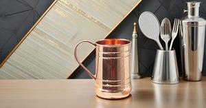 Tazas de mula de Moscú de cobre sólido ecológicas hechas a mano 100%, capacidad de 18 oz, regalo para ella, ¡vasos grandes que mejoran el sabor! - Product Image 2