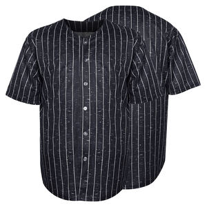 Maillot de baseball à manches courtes avec logo brodé personnalisé en gros, nouveau design, ajustement flexible, haute qualité, séchage rapide - Product Image 3