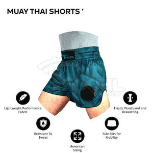 Short Muay Thai confortable fabriqué au Pakistan en stock Kimono de Jiu Jitsu Running Muay Thai Shorts - Product Image 4