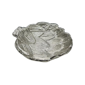 Plato de servir con forma de hoja de Metal hecho a mano, utensilios de cocina para el hogar, restaurante, Hotel, personalizado a granel - Product Image 1