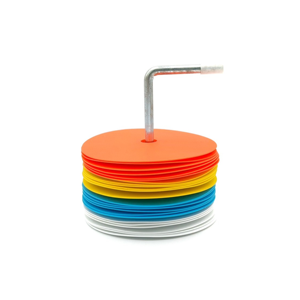 Équipement d'agilité de football de vente chaude marqueur en caoutchouc rond de 6 "avec marqueur de sport plat de trou - Product Image 3