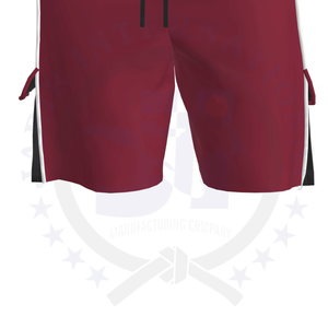 Pantalones cortos de tela de malla con bolsillo de entrenamiento y dobladillo dividido de Color sólido transpirable personalizado de 4 pulgadas, pantalones cortos de poliéster 100% para hombres - Product Image 6