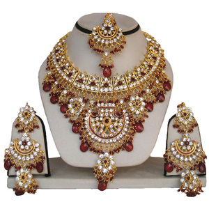 Ensemble de bijoux en alliage de cristal de style vintage, collier, boucles d'oreilles, coiffe, violet, pour femmes, fiançailles, mariage, anniversaire, fête - Product Image 1