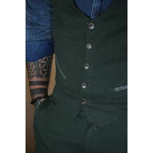 Chaleco acolchado Cardato para hombre Reversible a prueba de viento lona poliéster doble botonadura con logotipo personalizado con técnicas de punto - Product Image 5