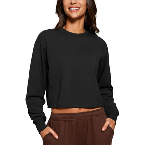 Offre Spéciale sur mesure femmes haut court sweats respirant femmes haut court sweats bas quantité minimale de commande professionnel fabriqué - Product Image 5