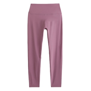 Nouveautés Leggings de yoga taille haute unis pour femmes, avec logo personnalisé, effet froncé aux fesses, sans coutures, écologiques, style jogger - Product Image 1