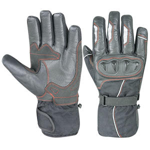 Gants de moto en cuir d'hiver fabriqués en usine OEM ODM service top tendance gants de moto couleur et logo personnalisés - Product Image 1