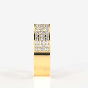 แหวนเพชรโมอิสสีทอง14K ของผู้ชาย Bold MAJESTY - Product Image 5