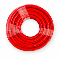 Tuyau plat enroulable KHi 1 pouce en caoutchouc/PVC rouge 25 mm haute pression 30 m/50 m, installation facile pour évacuation d'eau, irrigation, lutte contre l'incendie