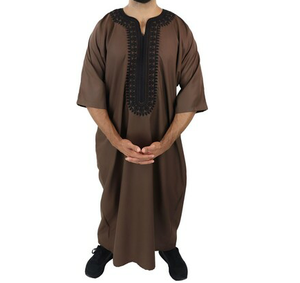 Al Daffah Thobes Jubbah Ramadan Gift Eid Men Thobe Dubai Style Gents Male Long Dress Outdoor Thobes - Product Image 6