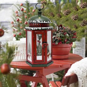 Lanterne Vintage noire avec bougie pilier Led décor de lanterne de ferme moderne pour salon maison jardin, cheminée de patio extérieur - Product Image 2