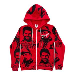 Wholesale <b>Black</b> Color <b>Zipper</b> <b>Hoodie</b> Custom Unisex Men Heavyweight Full Zip Winter Hoodies Embroidered Fleece Lined - Product Image 3