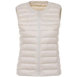 Chaleco acolchado recortado de estilo moderno, de poliéster 100% Material, cuello de invierno, menos chalecos acolchados para mujer con diseño de etiqueta personalizado - Product Image 5