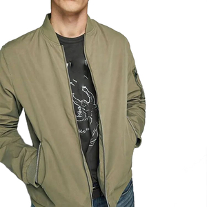 Hot Sale Men's Comfortable Slim Fit Bomber Jacket Customized Lightweight Sportswear with Stand Collar for Winter Casual Wear - Product Image 5