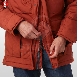 Vente en gros Nouvelle veste parka pour homme à la mode de haute qualité en toile de coton personnalisée d'hiver avec col à capuche Vintage Prix bas - Product Image 6