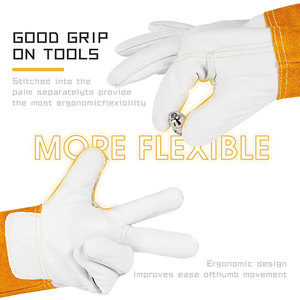 Gants de travail en cuir personnalisés avec logo, résistants à la chaleur, durables et respirants pour hommes - Prix bas - Product Image 2