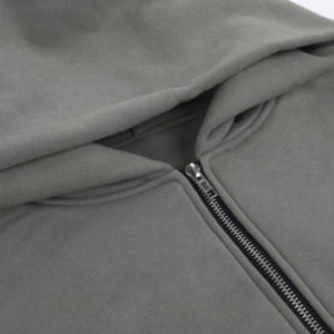 Chándal de algodón 100% de peso pesado para hombre, pantalones de chándal holgados con capucha, hombro caído, diseño de gran tamaño, frente de tinte liso Digital para - Product Image 3