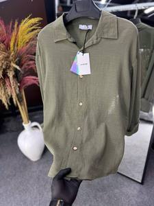 Camisa informal de lino satinado de manga larga para hombre, ropa de playa de verano con botones, Vestido ligero y transpirable para la temporada de primavera - Product Image 3