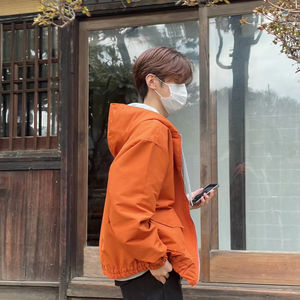 เสื้อแจ็คเก็ตกันลมสำหรับผู้ชายเสื้อกันลมมีฮู้ดเสื้อโค้ทลำลองสำหรับผู้ชายเสื้อแจ็คเก็ตฤดูใบไม้ร่วง - Product Image 3