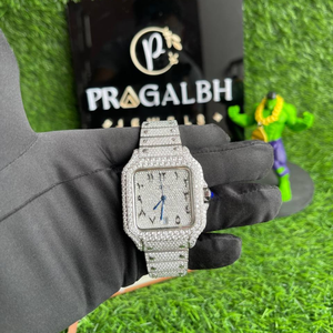 Reloj de Pulsera de Oro Amarillo con Moissanita para Hombre, Estilo Ejecutivo, Brillante como un Diamante, Resistente al Agua, de Acero Inoxidable, Diseño Urbano - Product Image 3