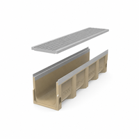 Caniveau de drainage préfabriqué moderne en béton polymère avec grille en acier galvanisé, écologique et durable – Vente chaude