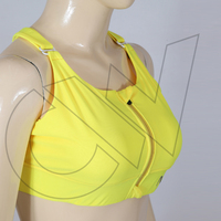 Nouveauté : soutien-gorge de sport léger pour femmes grandes tailles, avec fermeture éclair de qualité et dos réglable, idéal pour la gym et le fitness