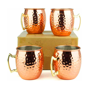 Fabricant de gros cuivre gravé Moscow Mule Mug 100% cuivre ananas café bière Vodka tasse 20oz Mule cuivre Mug - Product Image 6