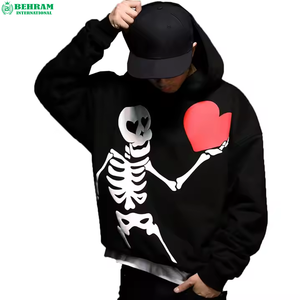 เสื้อฮู้ดดี้ดีไซน์ล่าสุด รุ่นยูนิเซ็กซ์ ปี 2026 ลายโลโก้สไตล์ปีศาจ ผลิตจากผ้าฝ้าย 100% เป็นมิตรต่อสิ่งแวดล้อม ผ้าฟลีซ/เฟรนช์เทอร์รี่ - Product Image 3