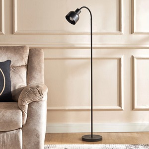 Modern Luxury Living Room Home Decor Elegant <b>Mushroom</b> Shape White Fabric Floor Lamp Stylish Golden Stand LED for Home Office Use - Product Image 1