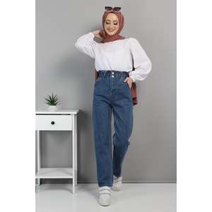 Jeans Casuales de Tela Tejida con Cintura Elástica, Adecuados para Comercio Electrónico - Product Image 6