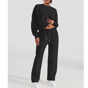 เสื้อกันหนาวผู้ชายมีฮู้ดสีพื้นชุด2ชิ้น, ชุดวอร์มออกกำลังกายลำลองระบายอากาศได้ดีเนื้อผ้าฝ้าย100% ฤดูหนาว - Product Image 3