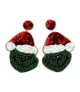 Último nuevo lujo bordado a mano con cuentas día de Navidad pendiente diseño perfecto pendiente declaración pendiente fiesta eran regalos - Product Image 1