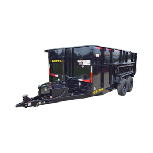 Remorque à benne basculante en acier à double essieu pour tracteur pour le transport des récoltes - Product Image 1