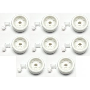 Paquete de 8 Rodillos de Acero para Lavavajillas WD12X271, Compatibles con Lavavajillas General Electric, Accesorio Frontal Inferior - Product Image 1