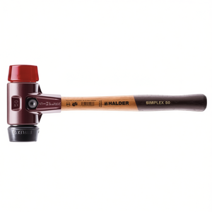Marteau à tête souple SIMPLEX pour bois moyen-dur/dur/caoutchouc, longueur 300 mm, diamètre de la tête 30 mm, marteau à percussion noir/rouge - Product Image 3