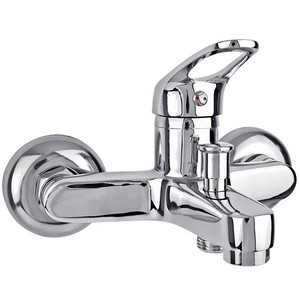 Modern Lead Free Brass Bathroom Mixer Anti-Scratch Polished Metered Faucets <b>Single</b> Handle 4" Centerset Deck Mounted Hot/Cold - Product Image 1