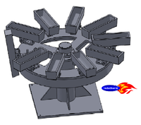 Table tournante ronde de nouvelle technologie pour la coulée de métal 10 moules de pièces à un prix raisonnable et largement acceptés
