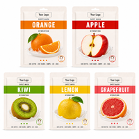Masque facial hydratant en feuille de fruits personnalisé OEM pour les soins de la peau