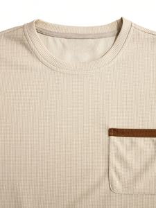 Derniers modèles de t-shirts 100% polyester pour hommes T-shirts en polyester uni personnalisés en tissu tricoté - Product Image 5