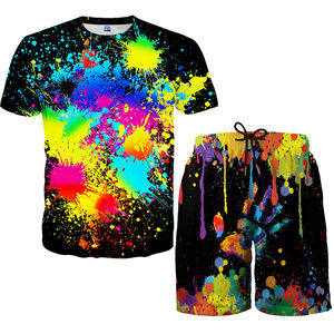 Ensemble short et t-shirt à sublimation personnalisée pour homme T-shirt unisexe à motif graphique d'impression numérique 3D et short pour l'été - Product Image 2