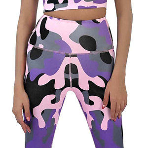 100% Polyester respirant sport Yoga pantalon Leggings Yoga Gym haut de sport sublimé imprimé femmes vêtements de Fitness - Product Image 4