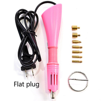 Offre Spéciale Rose Violet Cristal Fer Strass Hot Fix Applicateur En Gros EU/US Plug En Plastique
