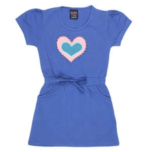 T-shirt long à manches courtes pour filles - Bleu - Product Image 1