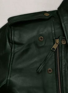 Veste en cuir hommes célébrité en cuir véritable élégant Biker veste de haute qualité personnalisé brodé flambant neuf 2025 vestes - Product Image 5