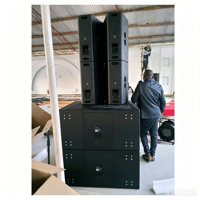 SUB-218 2x18 pouces 1600W Caisson de basses actif Haut-parleur de basses Système de sonorisation DJ Double caisson de basses de 18 pouces